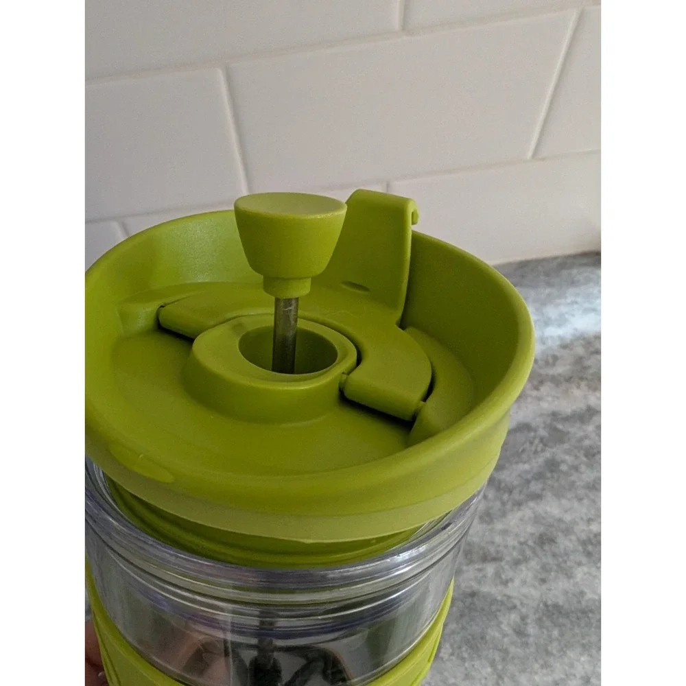 Bodum Travel Press Coffee & Tea Tumbler Green Plastic‎ Double Wall French Press